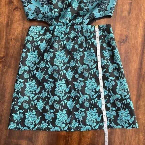 Anthropologie x Hutch Floral Jacquard Cut Out Mini Dress NWT‎ - Size 4 - Picture 15 of 16